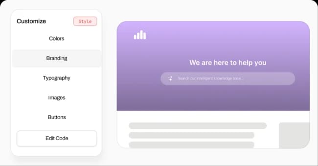 Customização de branding e identidade visual