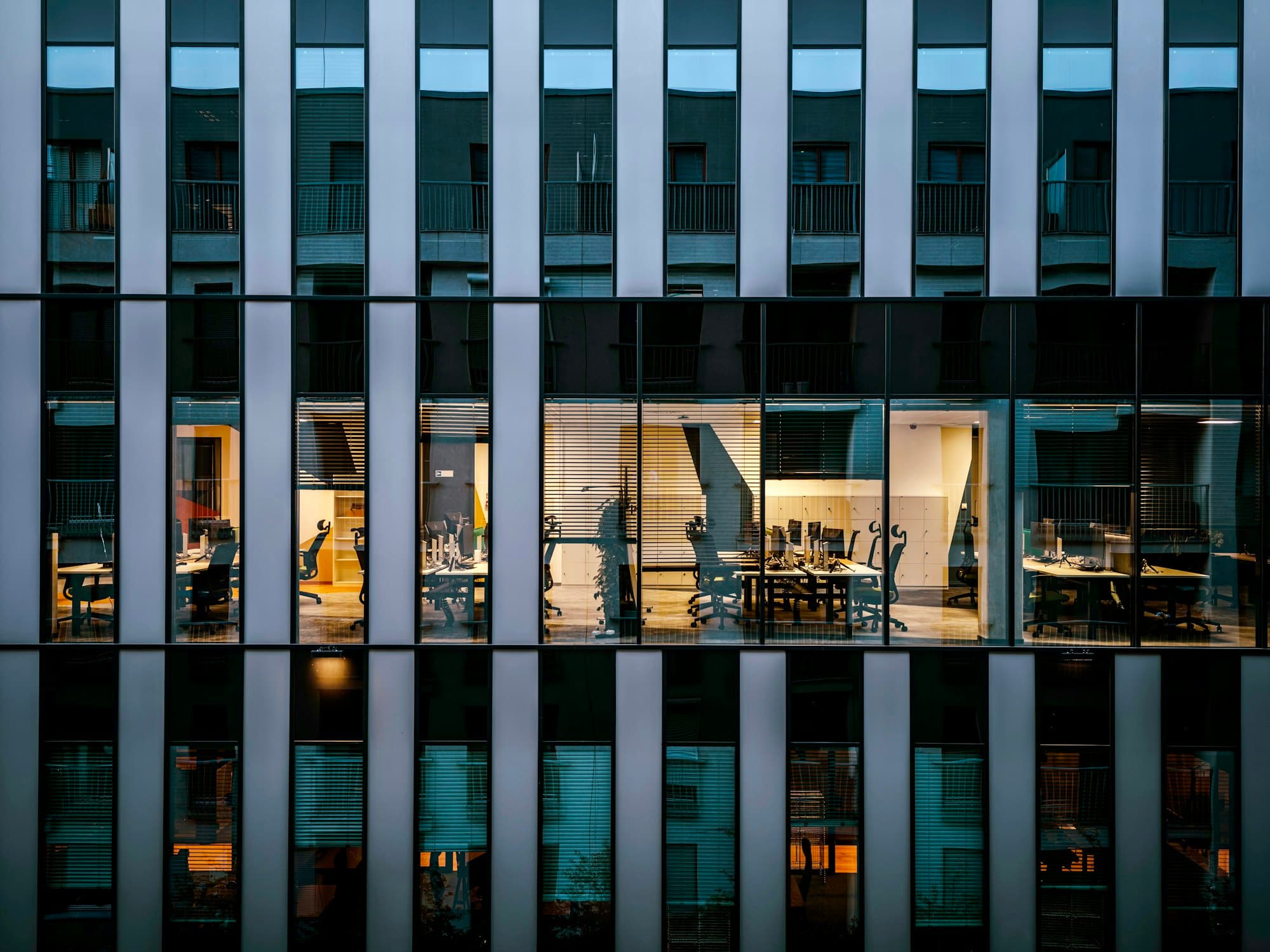 Glass office building